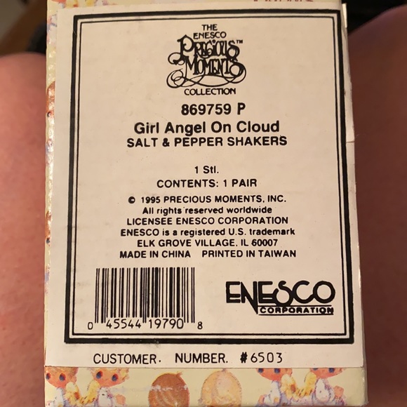 1995 Girl Angel On Cloud Salt & Pepper Shakers Precious Moments - Picture 6 of 10